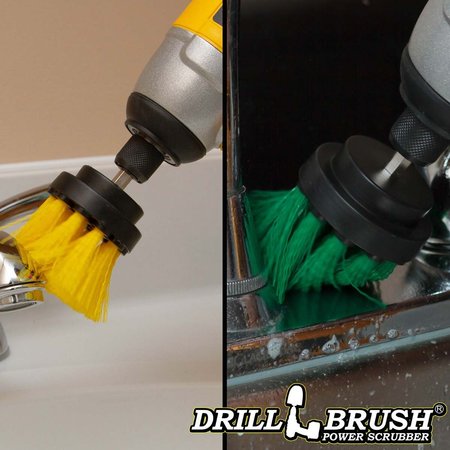 Drillbrush Cleaning Supplies - Kitchen Pot - Cleaner - Drill Brush - 2-inch 2in-L-GY-QC-DB